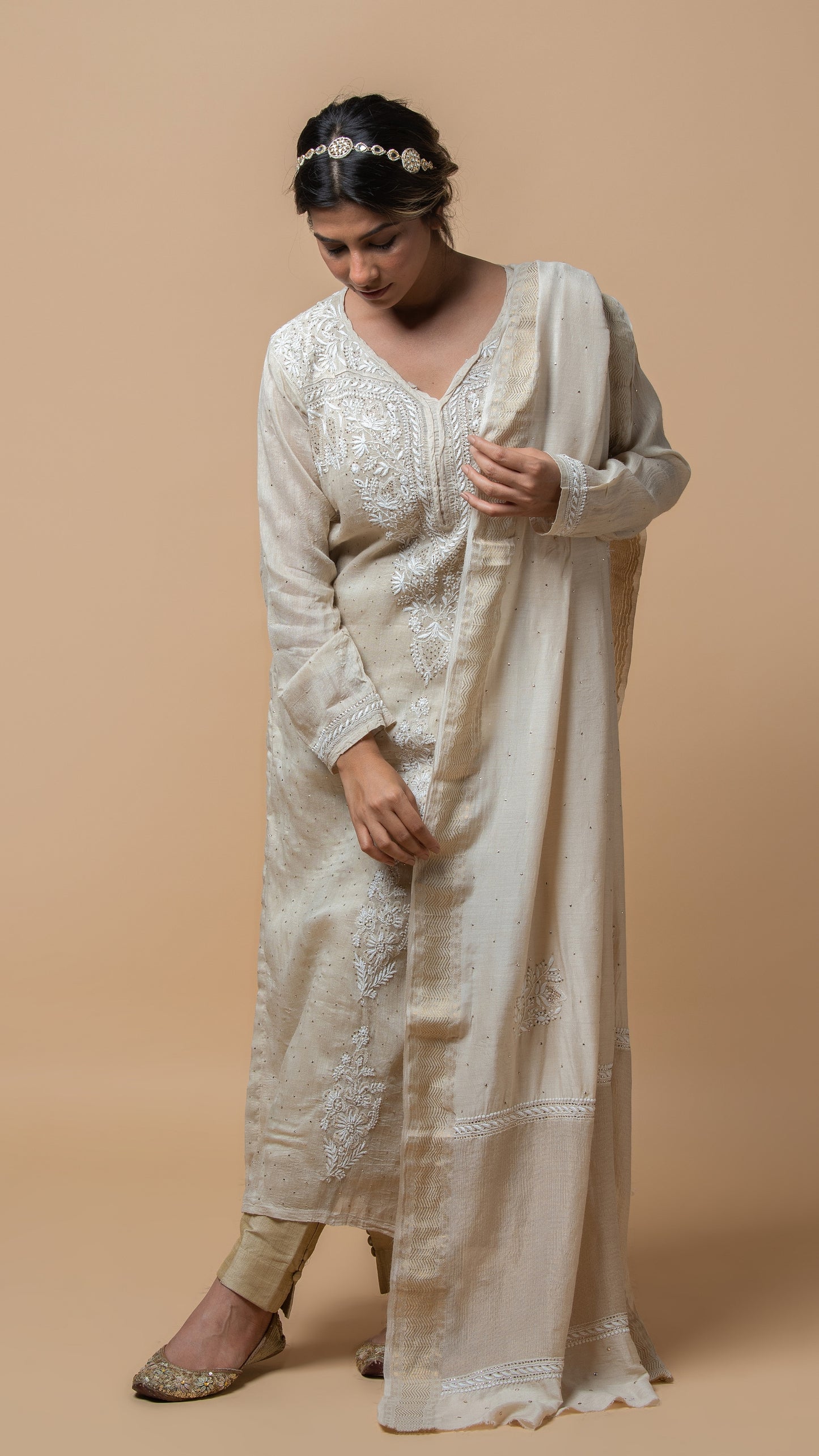 Moonga Silk Kurta & Dupatta